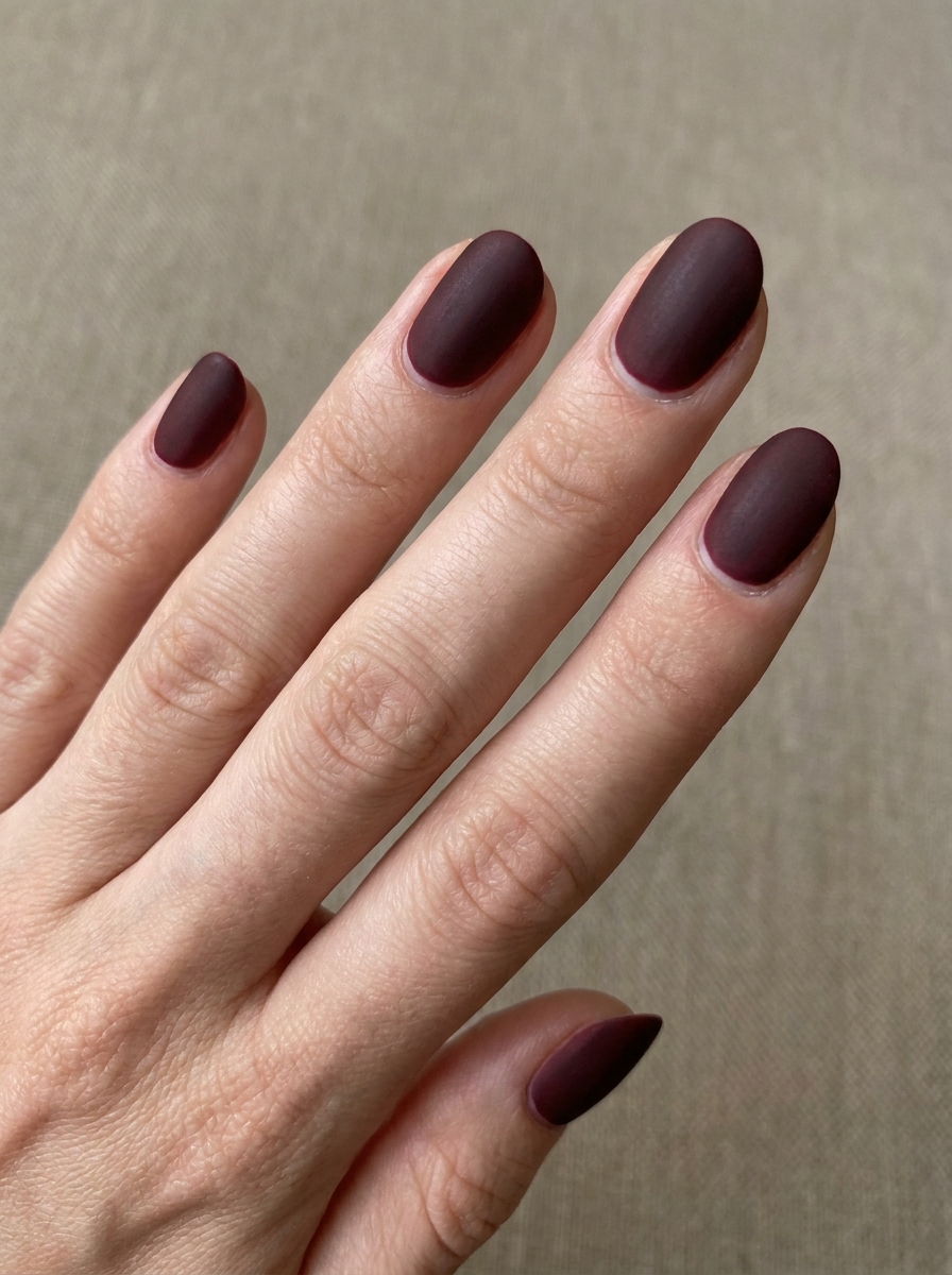 Matte Oxblood Nails als Oxblood Nails Inspiration 2026